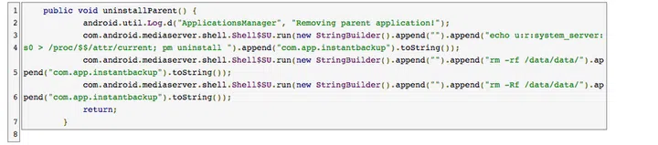 Google observes the malware in action via the injected code. Image credit: Google
