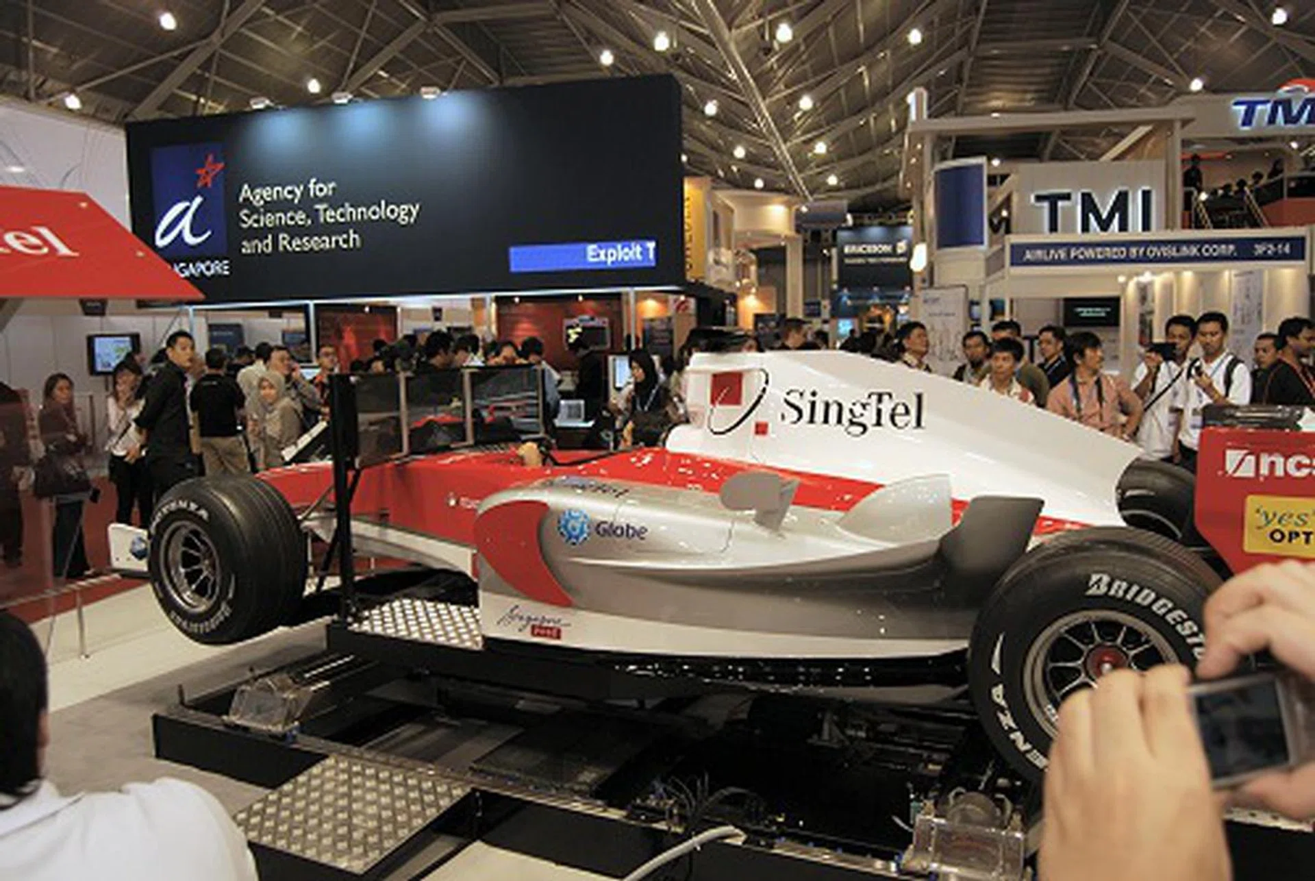  If you feeling even more adventurous, then you could even hop inside this life-sized F1 car simulator to get an even better feel. Vroom!  