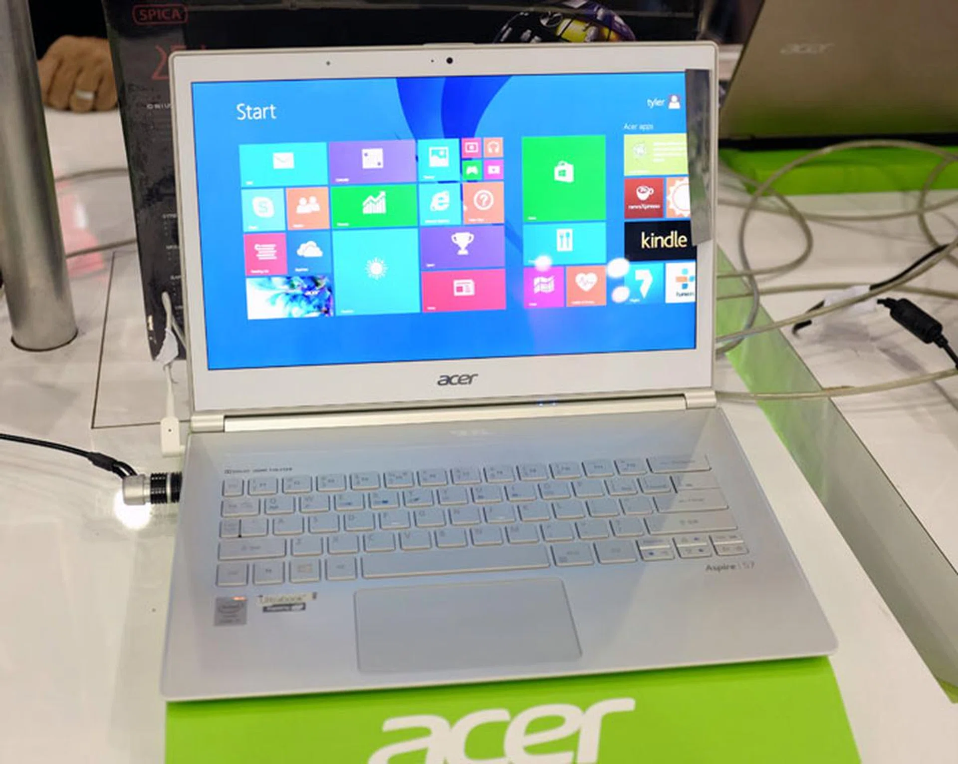 This Acer S7 Ultrabook has a 13.3-inch touchscreen display, and is powered by an Intel Core i5-4200U processor, with 8GB RAM and a 128GB SSD, Its sleek white chassis is protected by a Gorilla Glass 3 lid. It can be had at the PC Show for just $1898. 