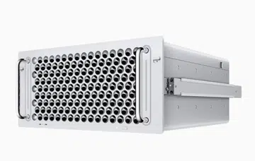 The Apple Mac Pro in a rack-mounted enclosure.