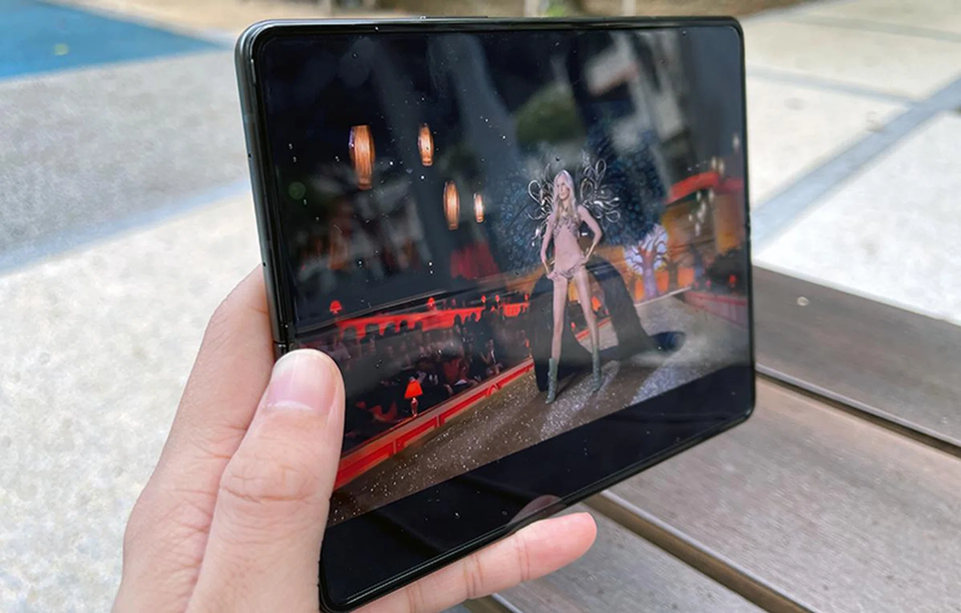 Sure, the under-display camera isn’t great, but let’s be honest - you were already looking elsewhere when you first saw this photo.