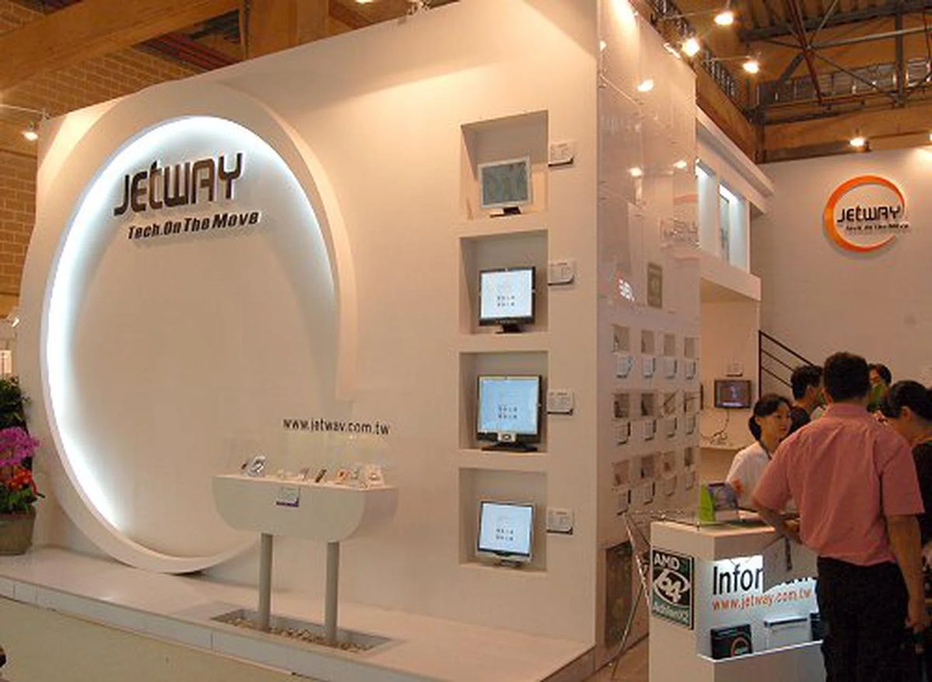 Jetway's booth was filled mainly with AMD motherboards, IC solutions, and some sample units.