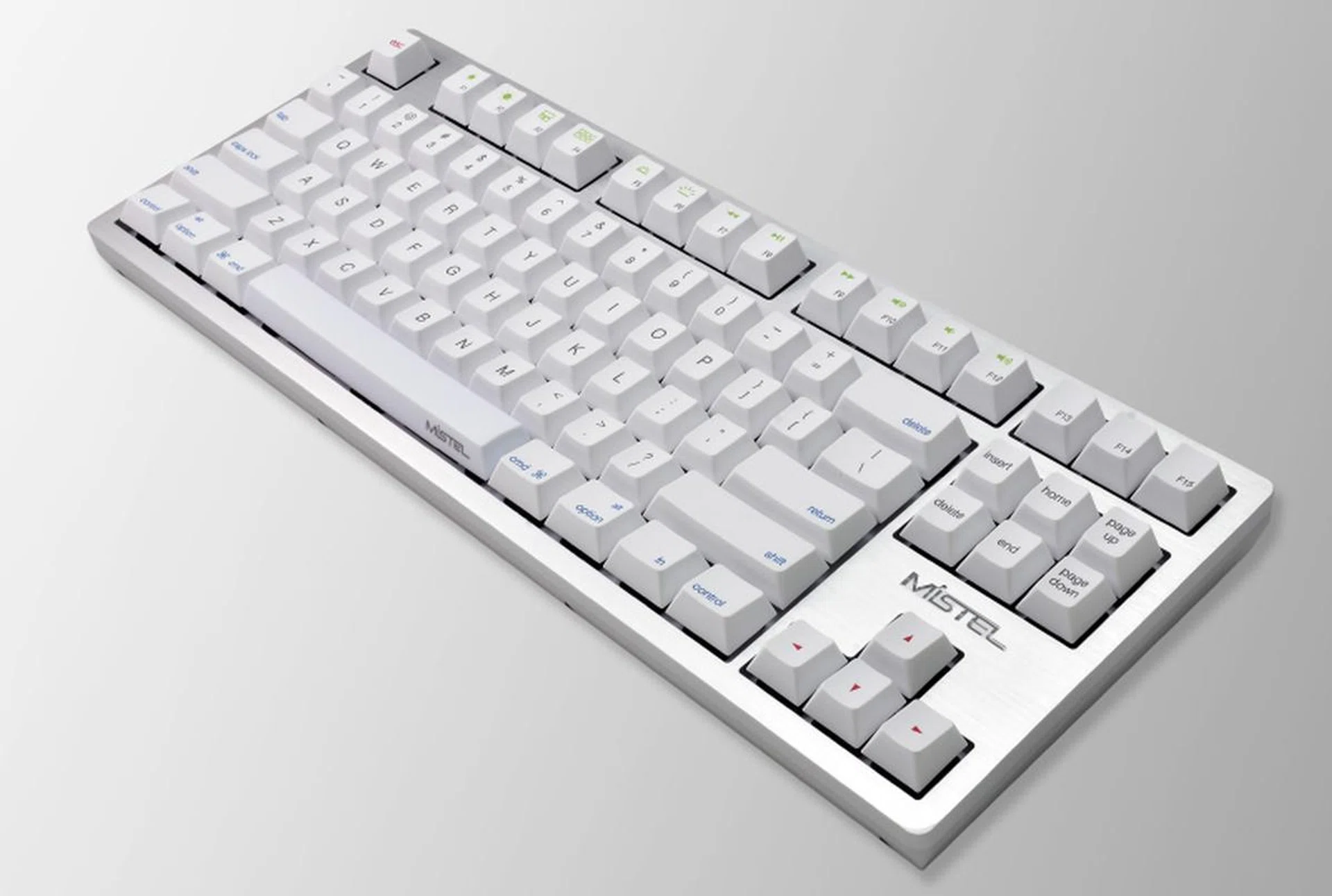 The simple and clean design of the Mistel MD870 Sleeker keyboard makes it a great match for your Mac computers. (Image source: Mistel)
