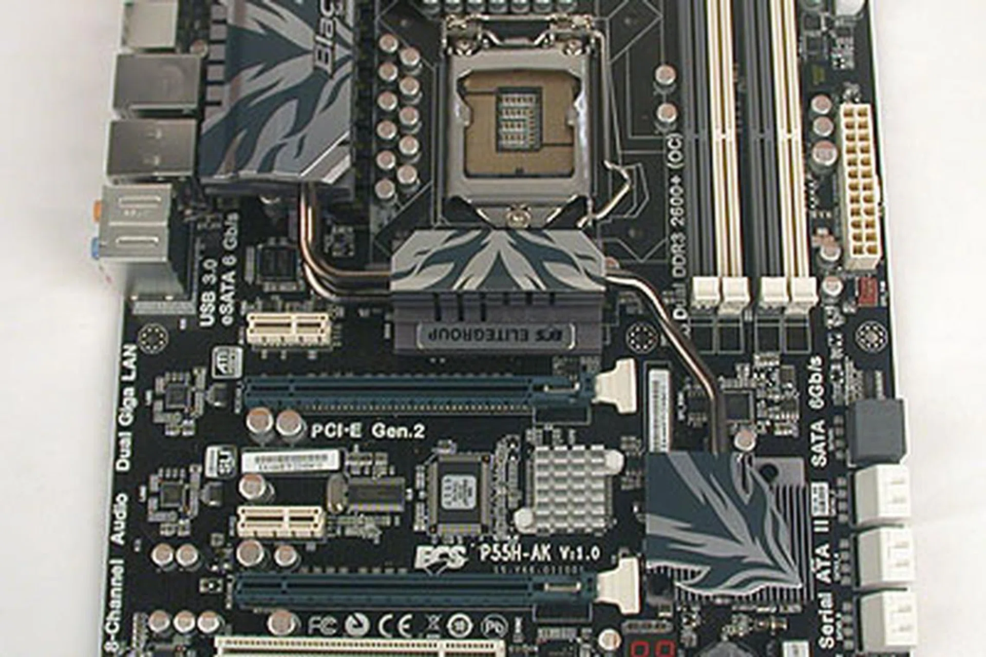 A gray board that had quite a substantial heft to it, this is ECS' latest attempt to crack the premium, enthusiast motherboard segment.