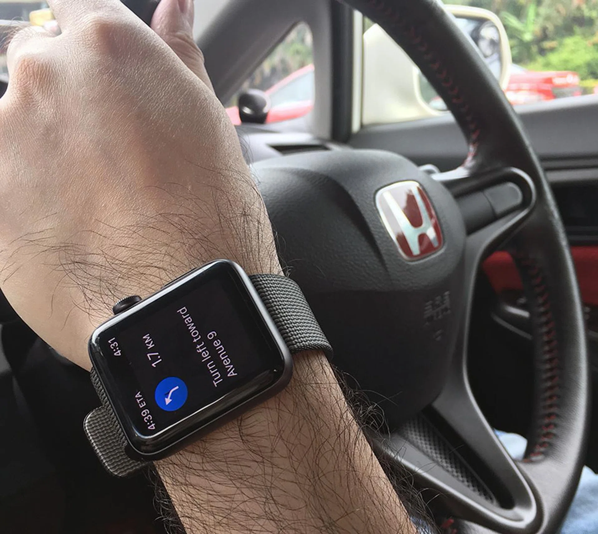 The watch buzzes violently to let me know I need to make a turn.