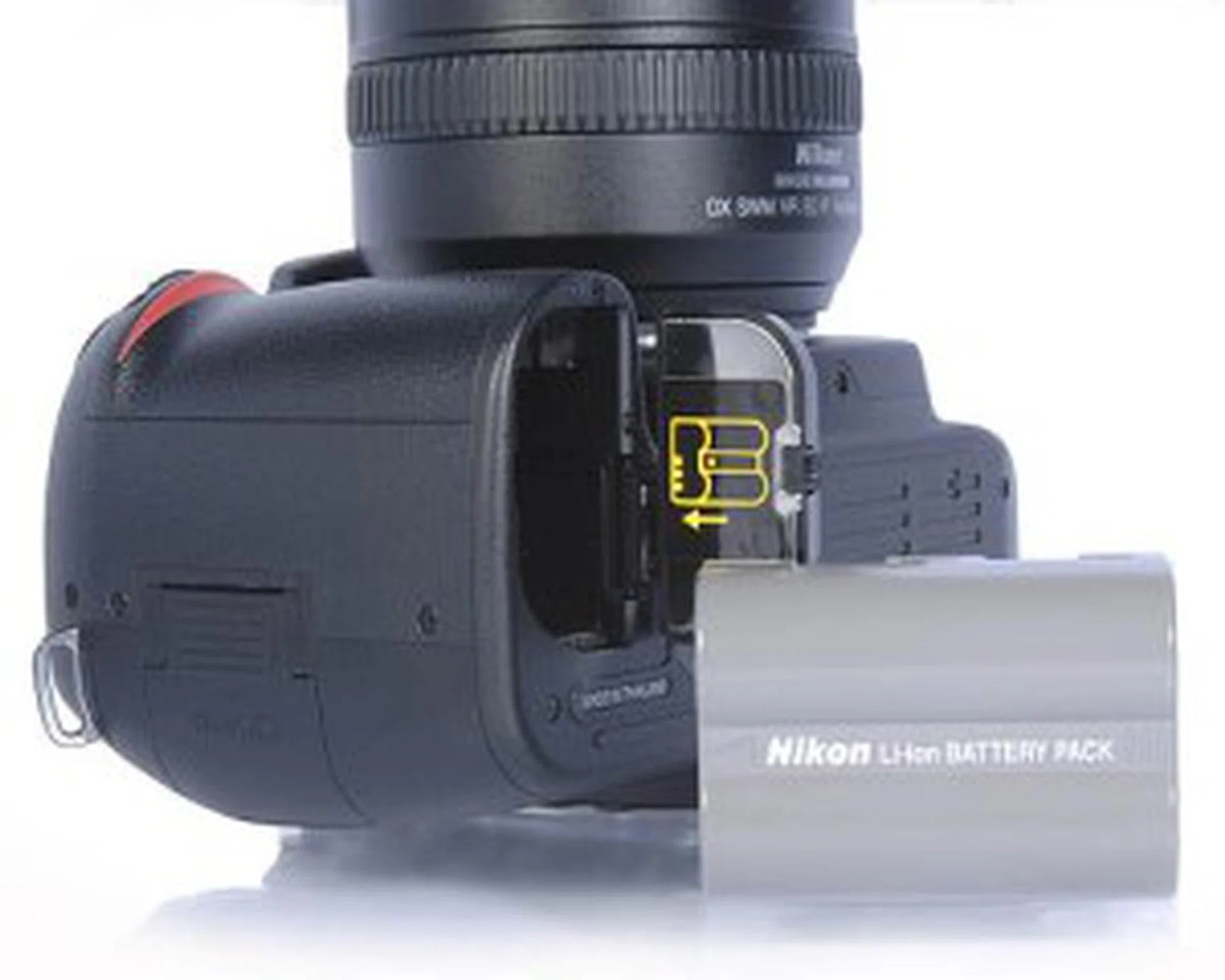 The D80 battery uses a higher capacity battery rated at 1,500mAh, which is higher than the 1,400mAh battery used in the D70s.