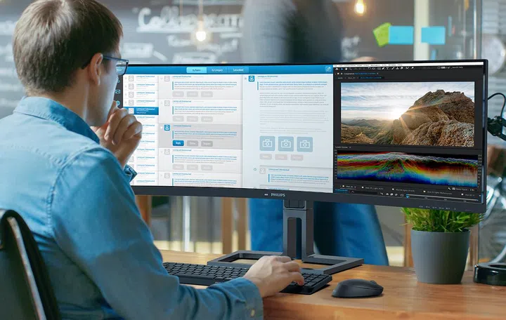 Philips 45B1U6900CH comes with the real estate to check out your OF analytics while editing its content with a photo editor.