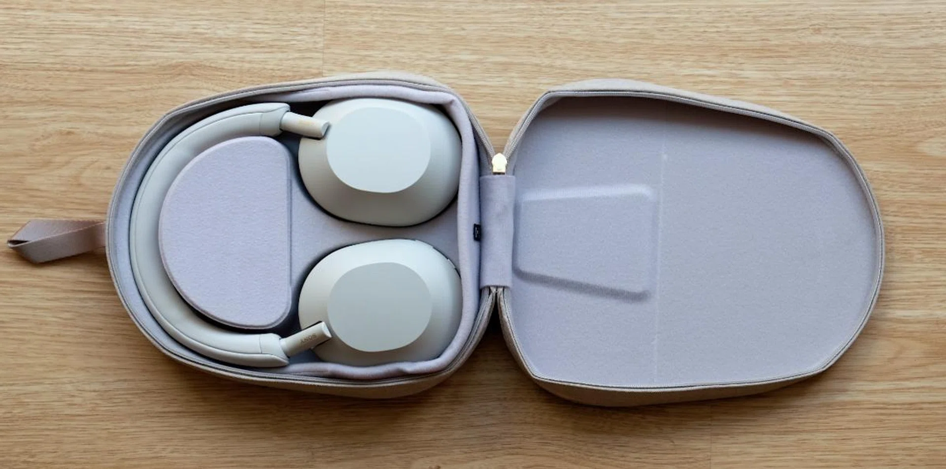 Because the WH-1000XM5 don't fold, the carrying case is bulky.