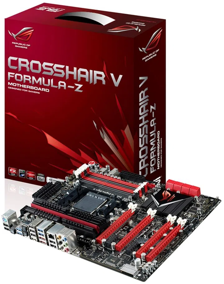 The Crosshair V Formula-Z features SupremeFX III onboard audio, boasting Red Line shielding technology as well as a metallic EMI cover to protect against any electrical interference "...for cleaner sound quality...". The board's exclusive GameFirst II now features the all-new EZ mode, to allow gamers to prioritize their gaming traffic.
