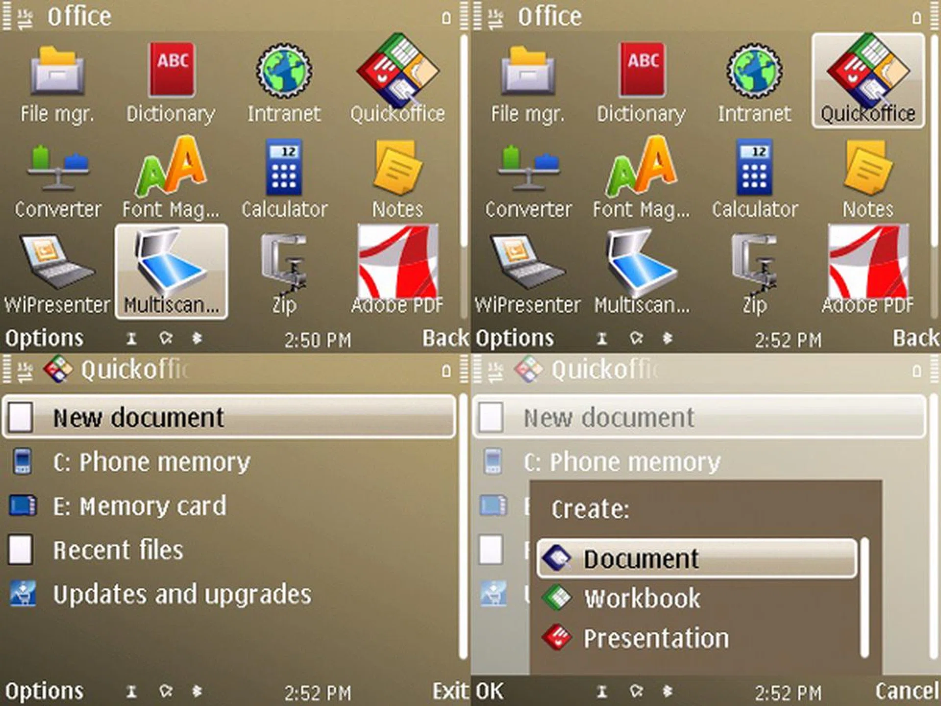 Quickoffice and Multiscan are some of our favorite office features found on the E72, for its practicality and ease of usage.