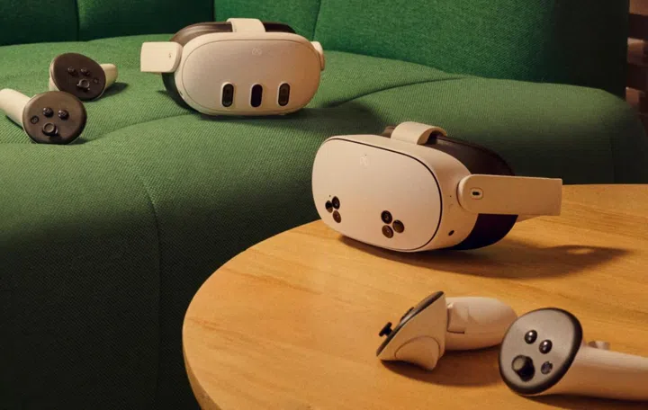 The Meta Quest 3 (above) and the Quest 3S (below). Photo: Meta.