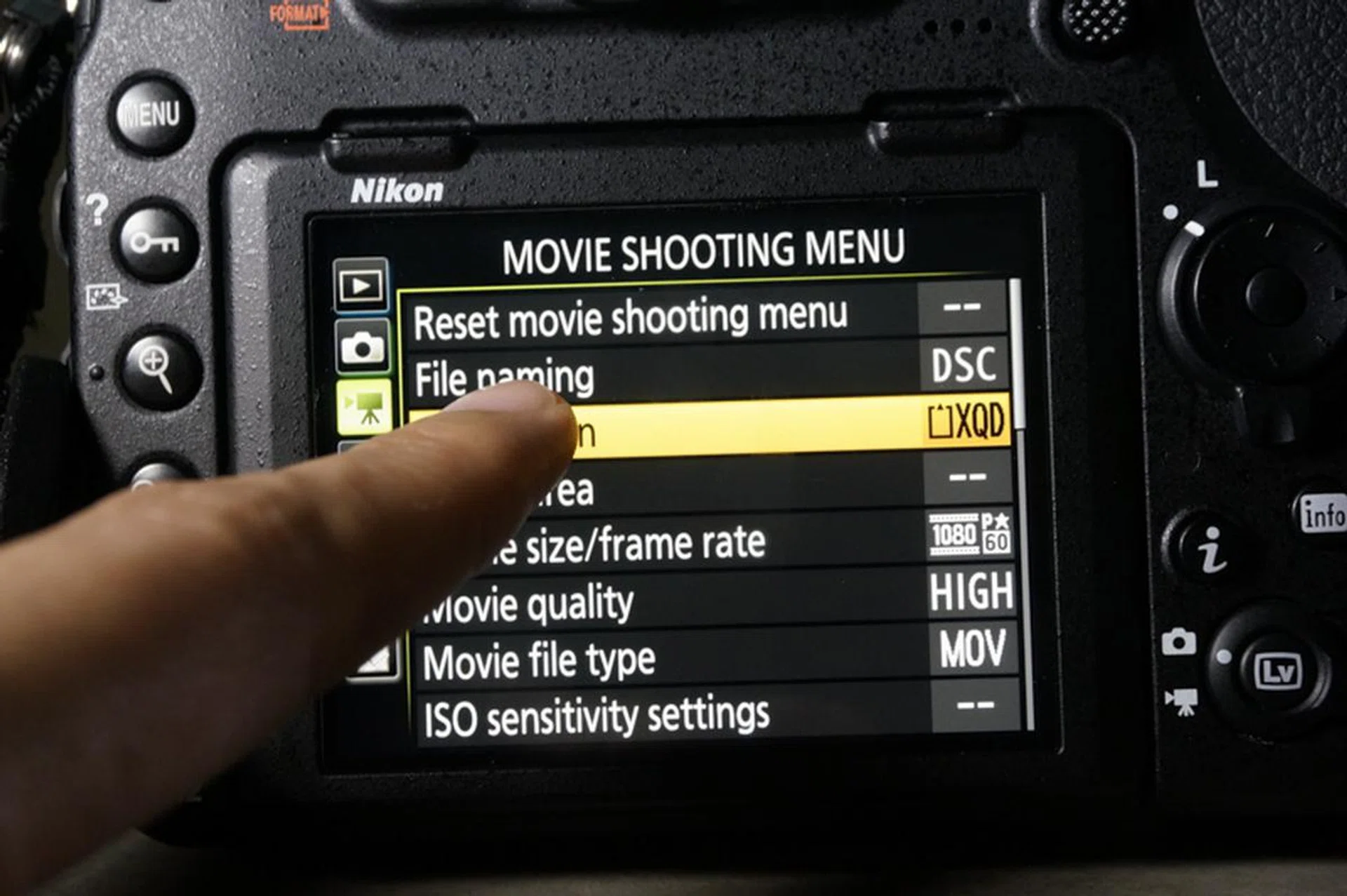 With touch, you can easily go through the long menus in the camera.