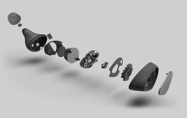 Jabra Elite 4 true wireless earbuds.