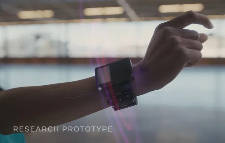 The wristbands can pick up impulses as small as a click. Image courtesy of Facebook. 