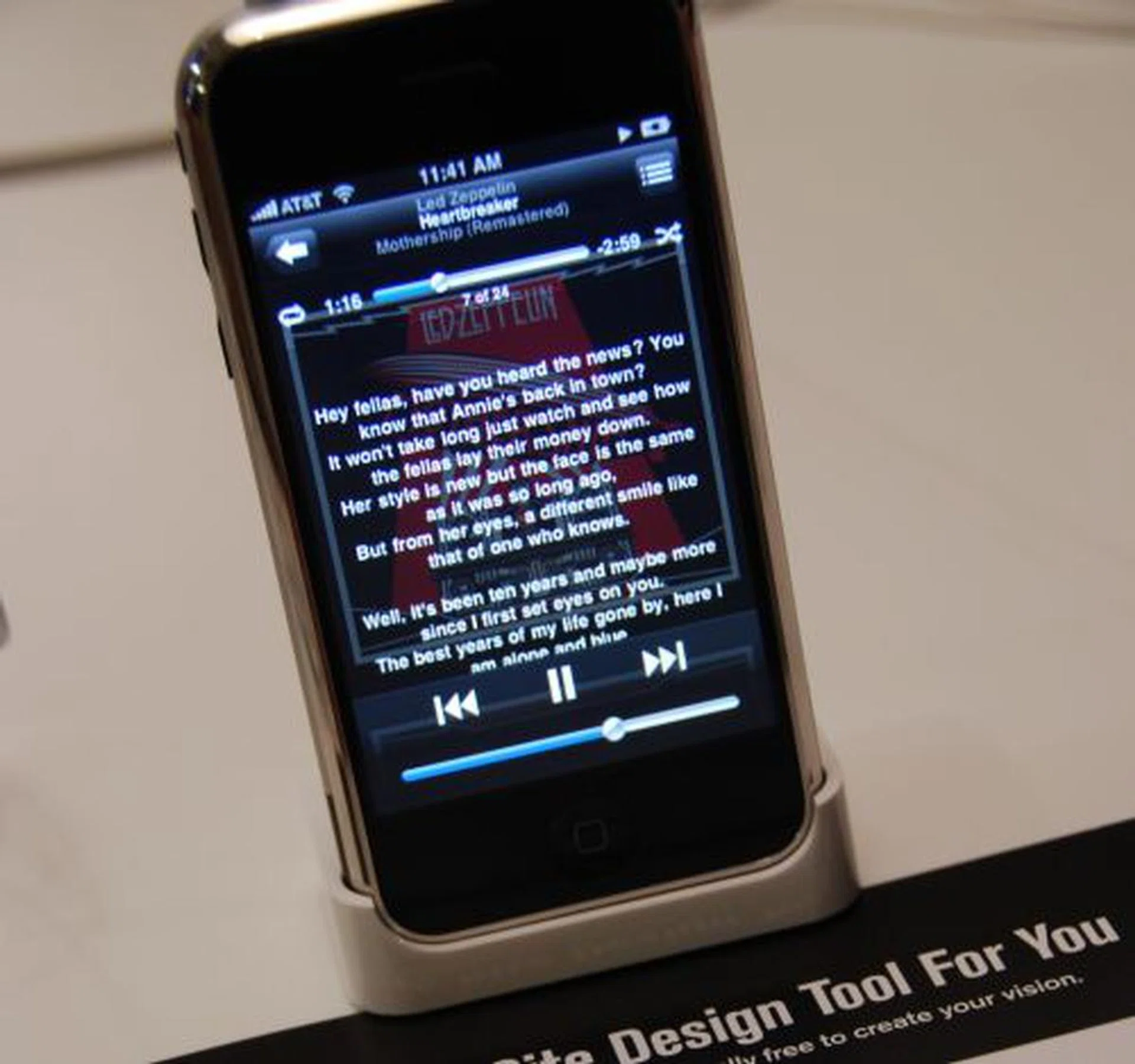 If you're listening to music, you can now view the lyrics if the service or album supports it.
