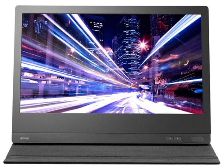 The HP U160 is a portable, USB powered display you can take along with you in your bag.