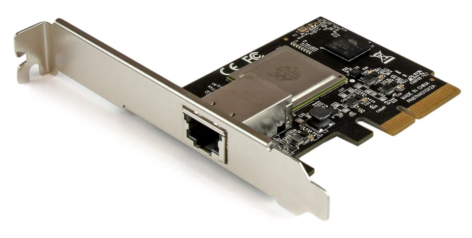 A single-port 10GbE PCIe Ethernet expansion card. (Image source: Amazon)