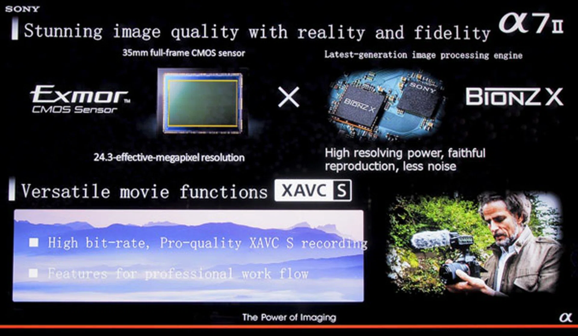 The A7 II has enhanced movie capabilities.