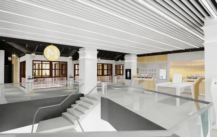 M1 wants the new store to be a blend of the old and new. Image source: M1