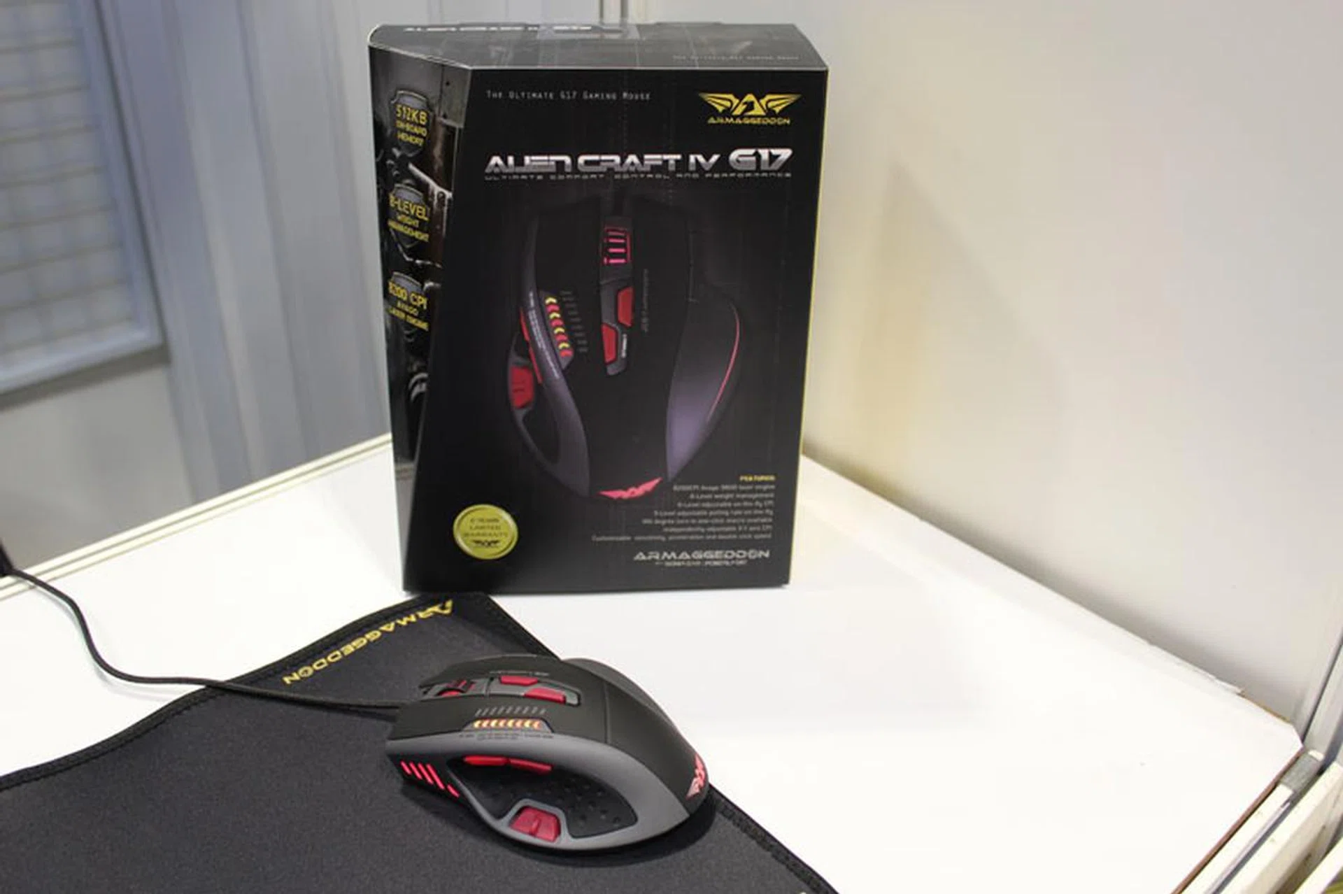 Armageddon's Aliencraft IV G17  is a 11 button gaming mouse that comes with a 8200CPI Avago 9800 laser engine, 8-level weight management and on the fly CPI adjustment. It's going for $89 (U.P $129) with freebies.