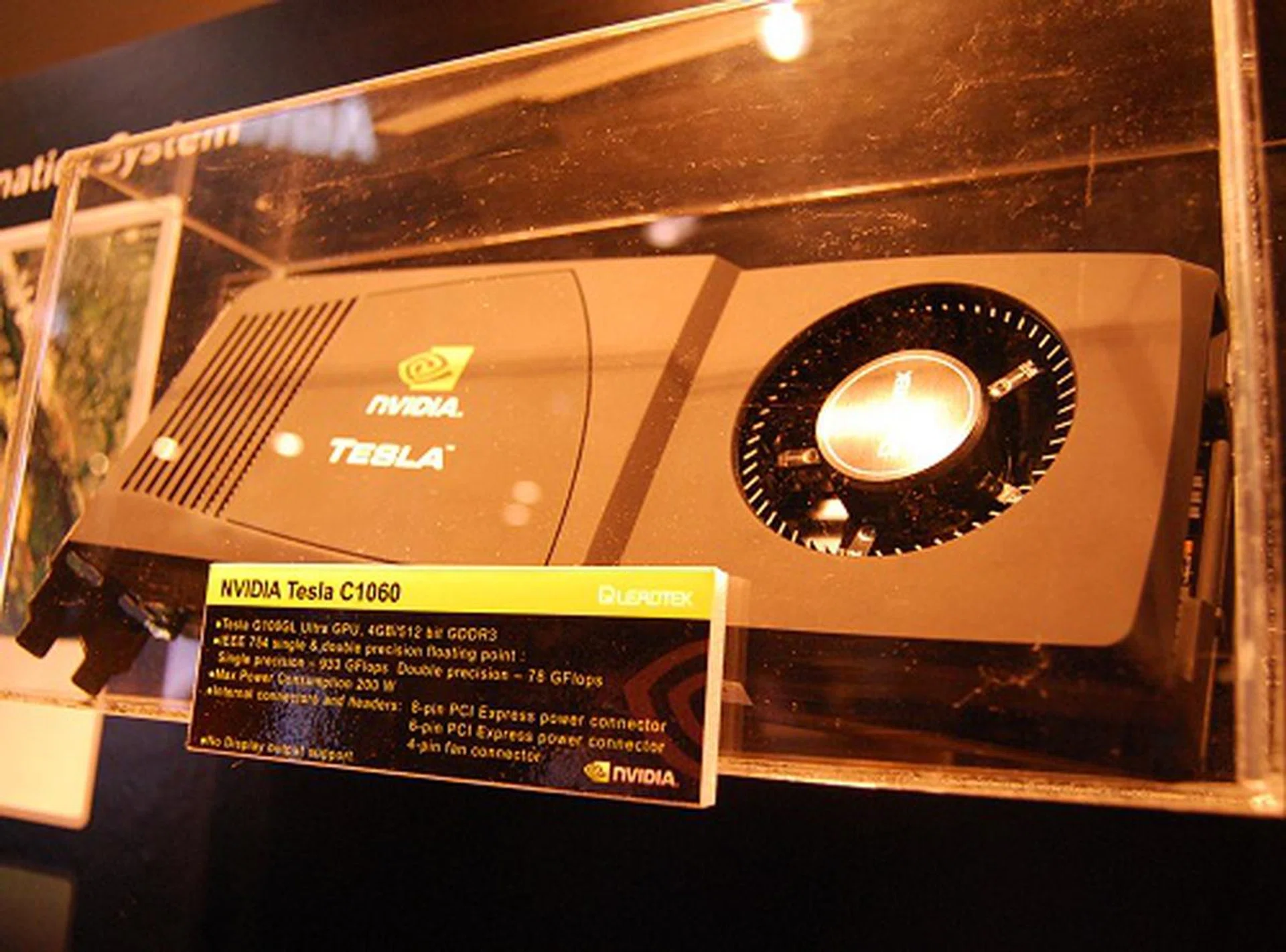 The NVIDIA Tesla stream processing card.