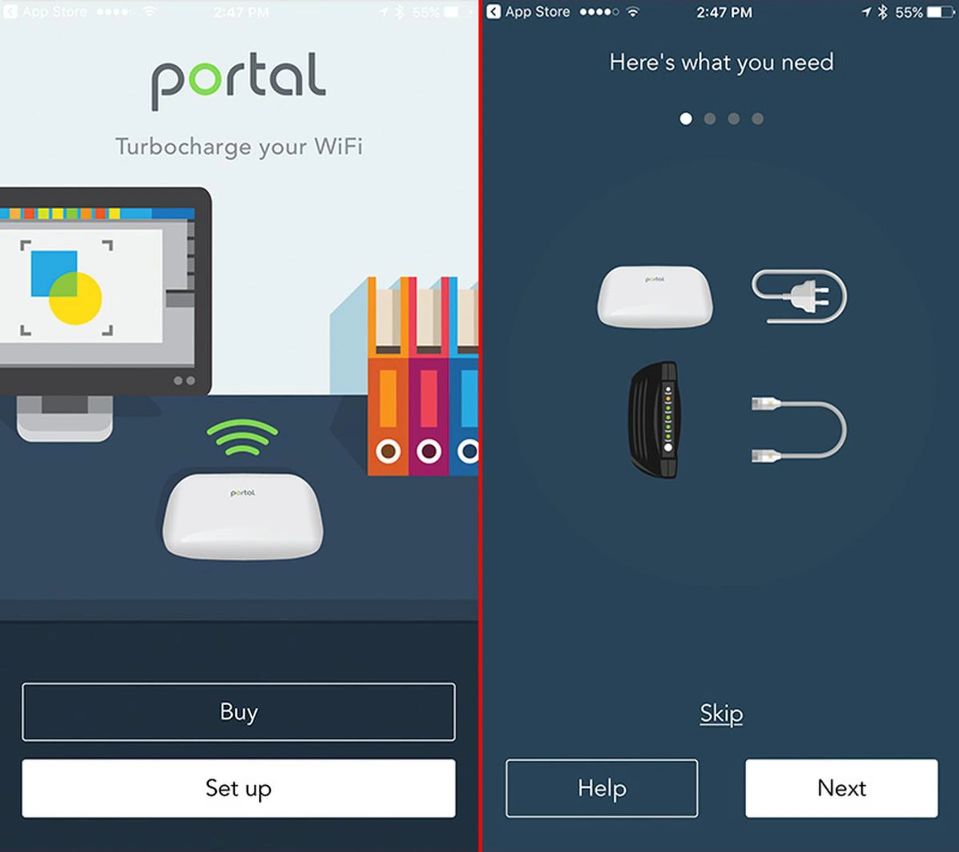 Setup was a breeze. Download the Portal app onto your iOS or Android device and follow the onscreen instructions.