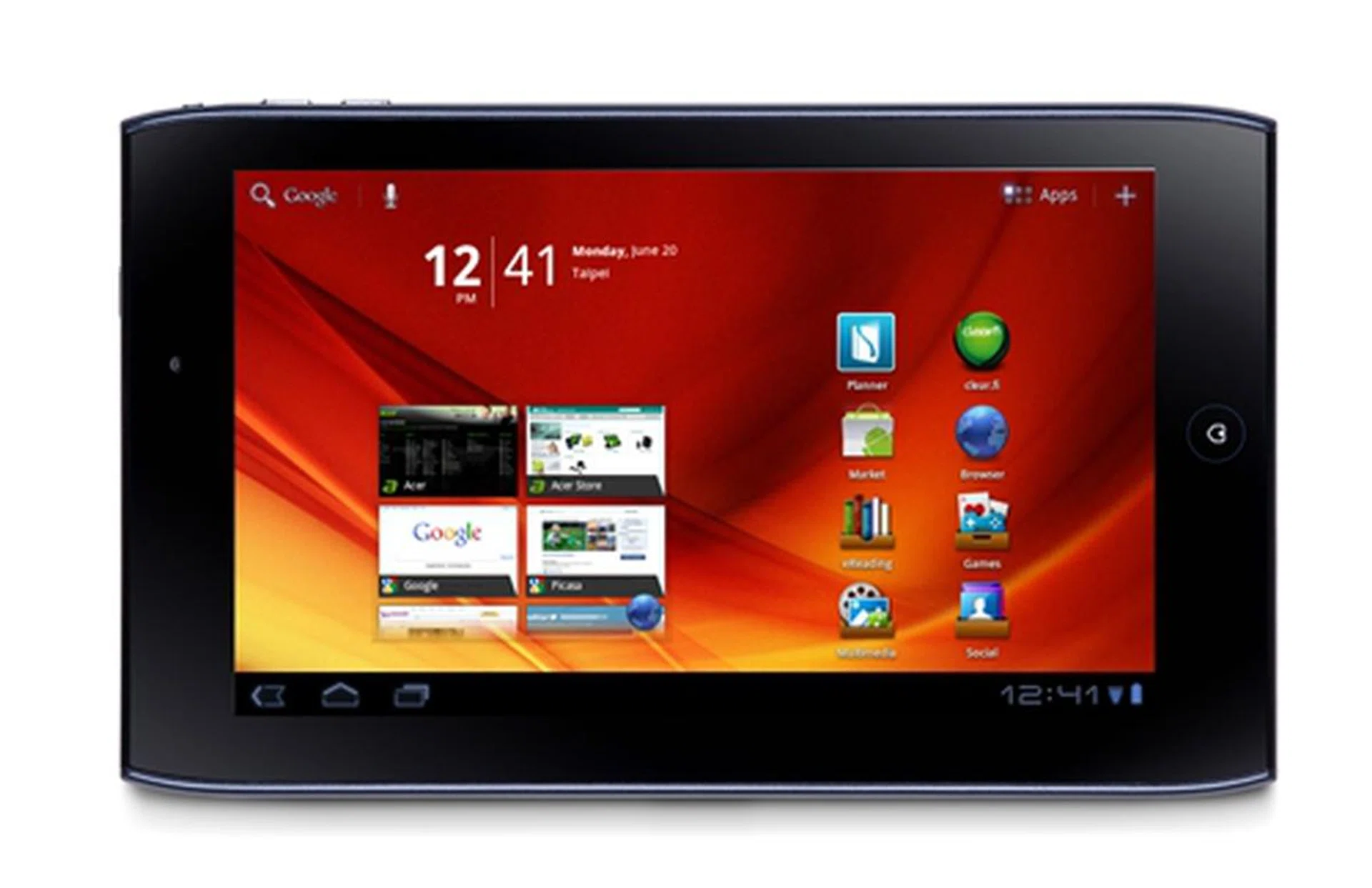 The Acer Iconia Tab A100 looks ready to take on the BlackBerry PlayBook and HTC Flyer. 