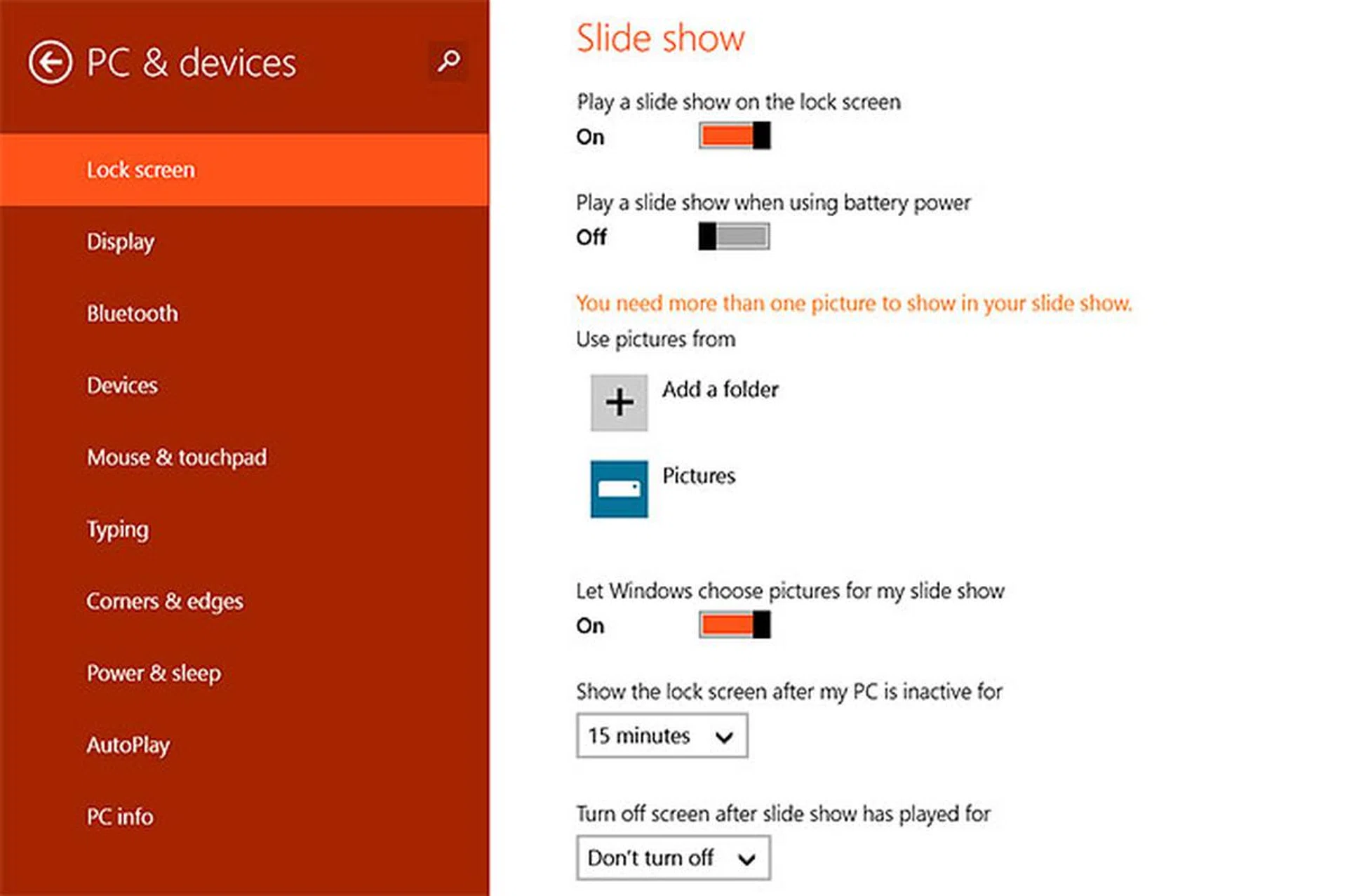 You can play a silde show on the lock screen, effectively turning your device into a digital photo frame.