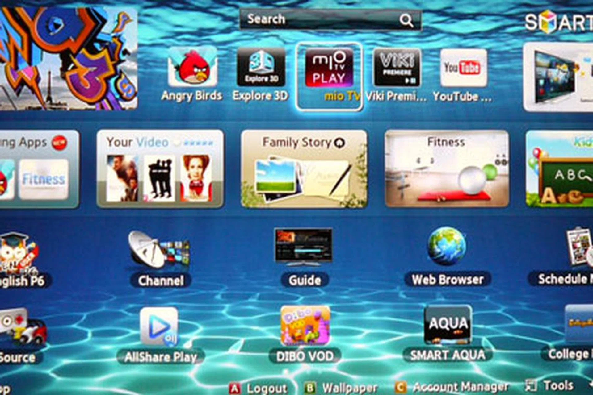 Samsung has added a number of heavyweight apps to their 2012's Smart TV portfolio. How about Angry Birds and Singtel's mio TV PLAY for a start? 