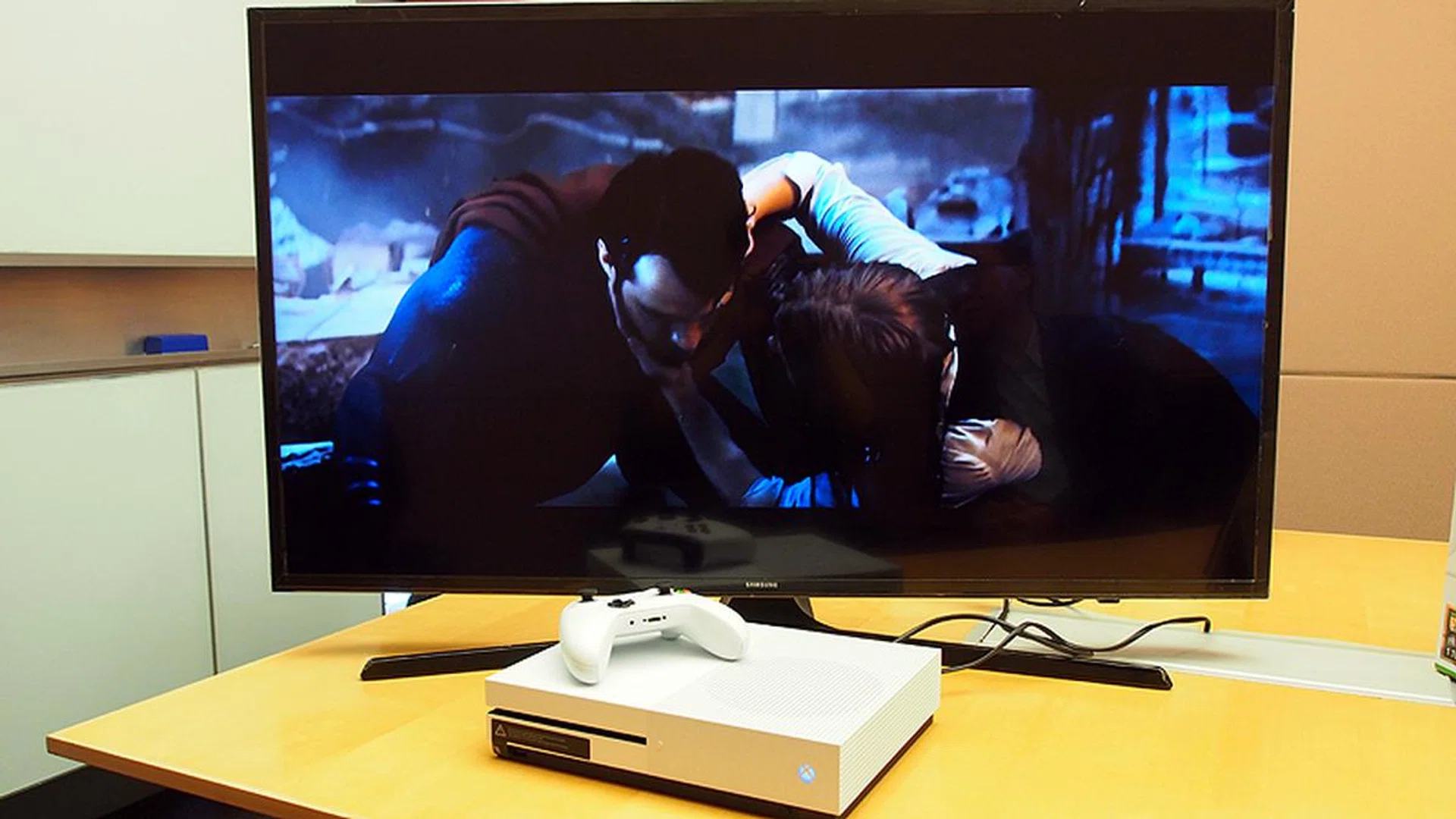 BvS was on display for the quick demo session.