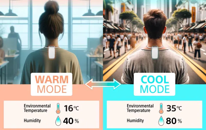 The Reon Pocket 5 can keep you both warm and cold. Image source: Sony. 