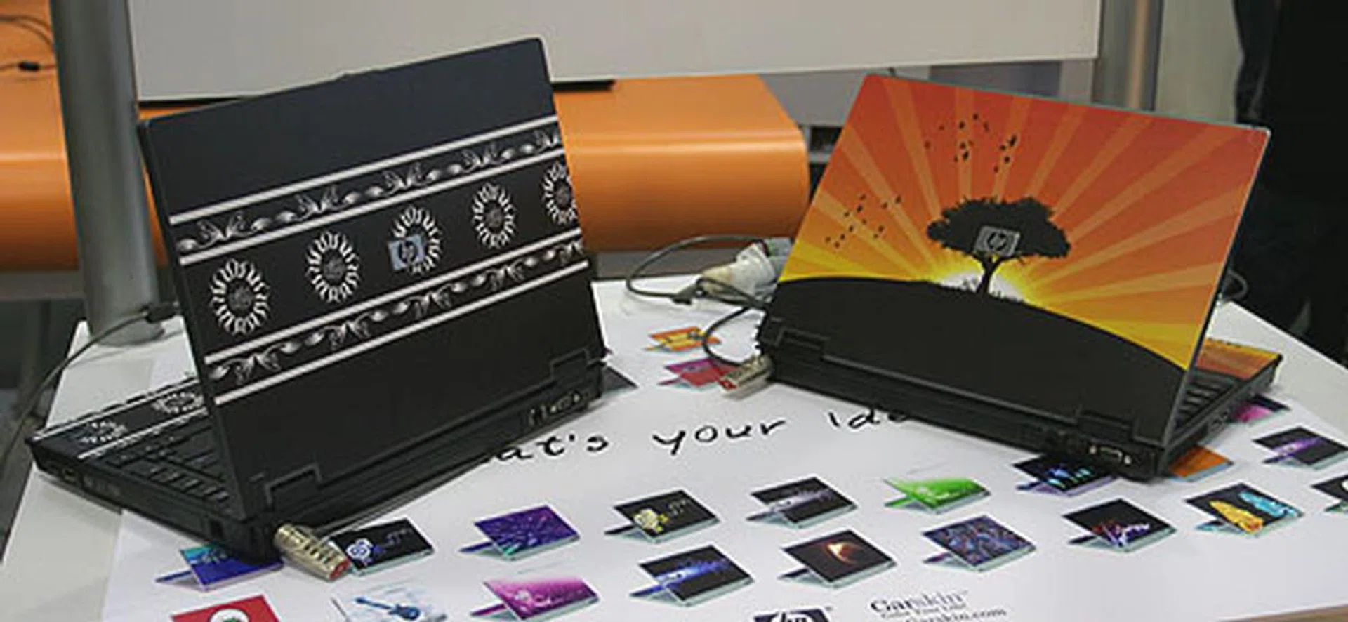  HP has teamed up with Garskins to offer these skinning options for its notebooks. It's a chance for users to customize their own unique appearance for their notebooks and will probably be popular with the younger crowd.  