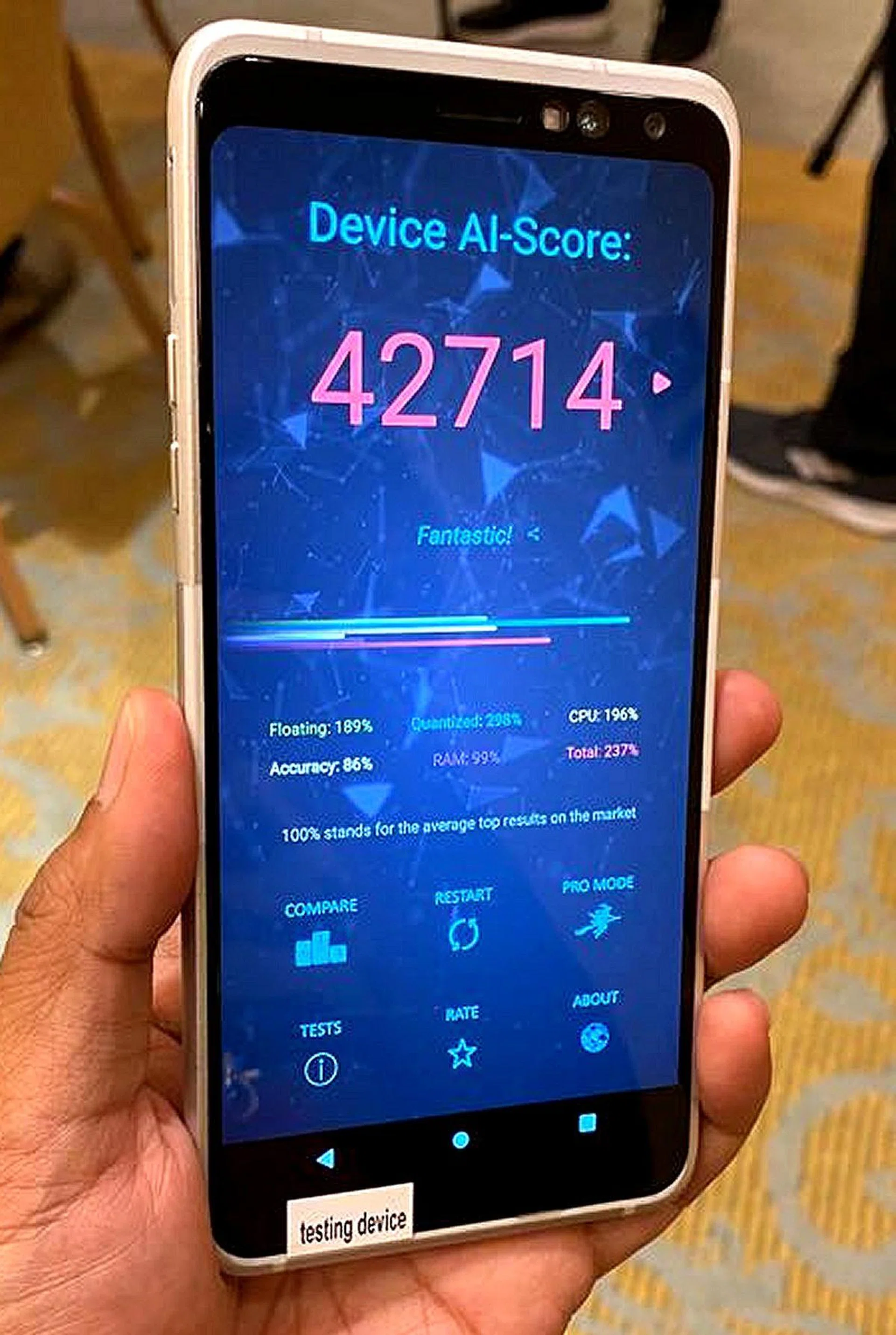 Yet another imaging oriented AI benchmark, ETH, it runs neural networks on-device to assess face recognition, image classification and process image enhancements.