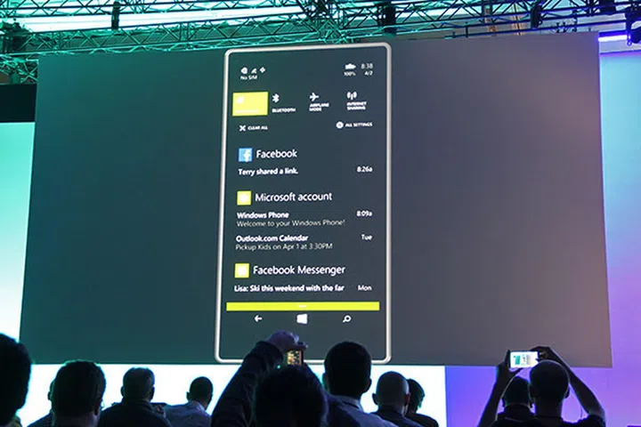 Action Center is Windows Phone's notification center.