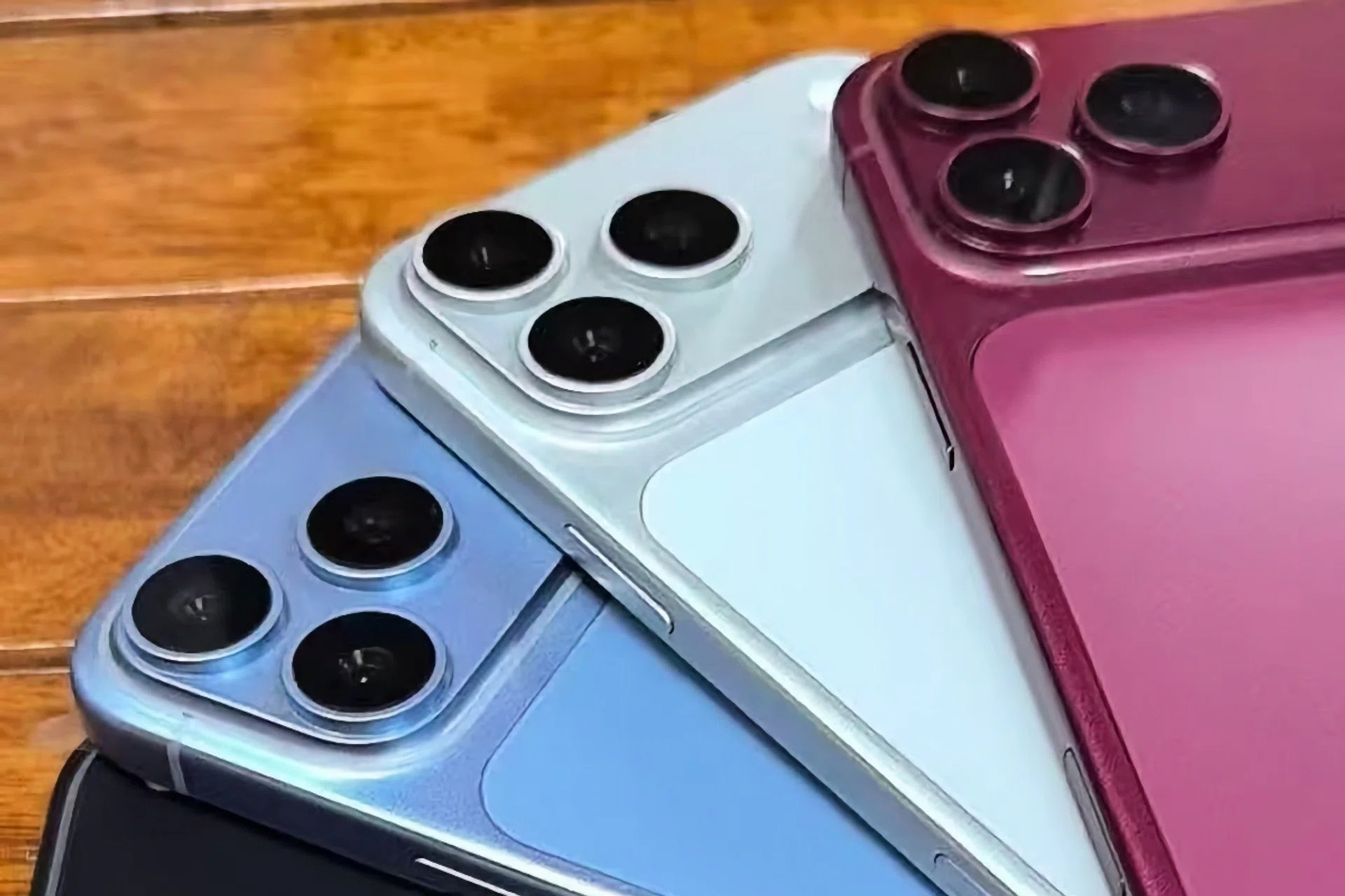 The Apple iPhone 18 Pro dummy units in four different colour options.