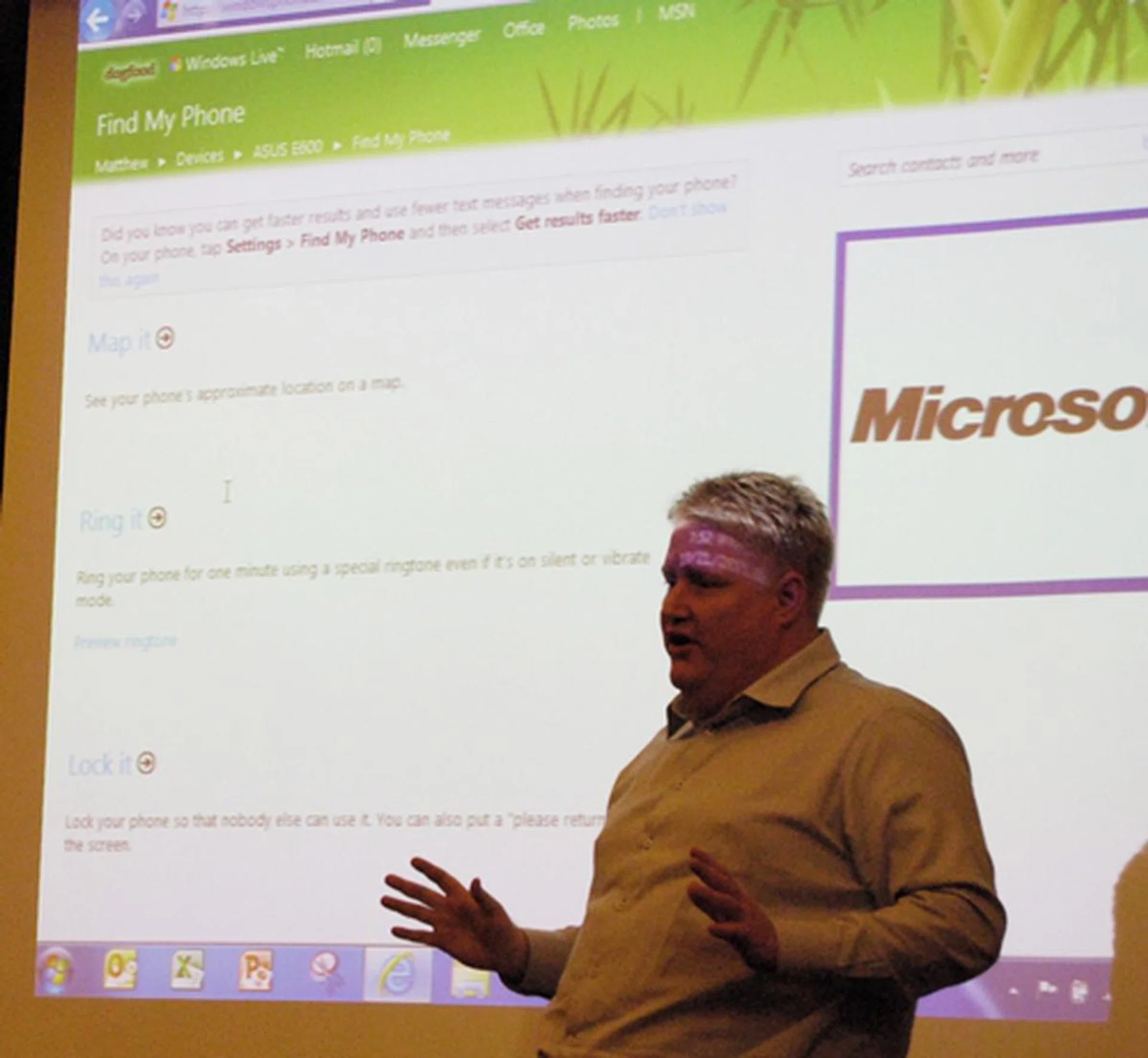 With a Microsoft Live account, you will be able to find your phone when it goes missing. You can choose to see the phone's location on the map, ring it, lock it or in the worst case scenario, erase all personal data on it.