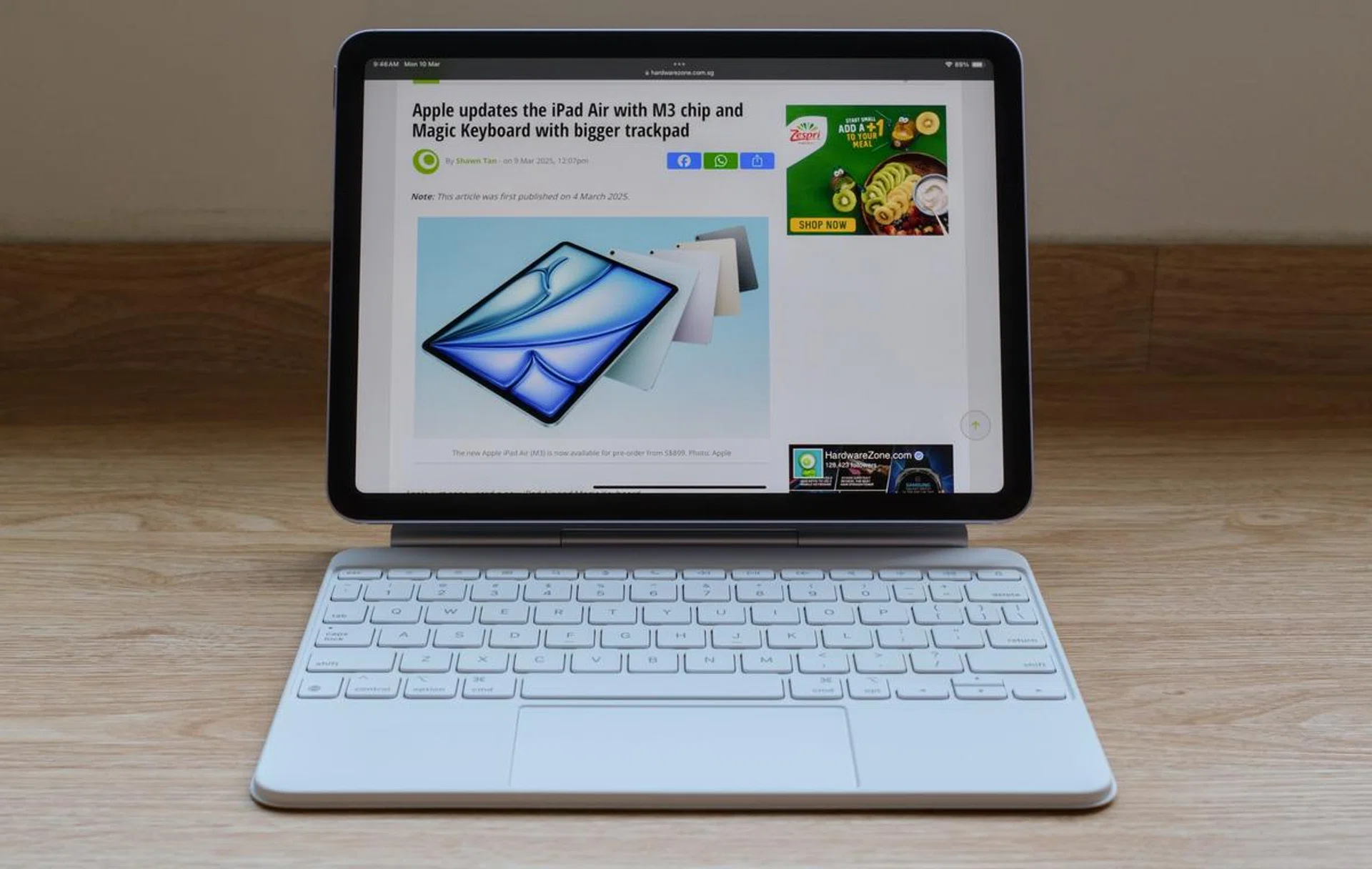 The iPad Air is not a bad iPad, but it is hard to see why you would get one over the basic iPad and iPad Pro. Photo: HWZ