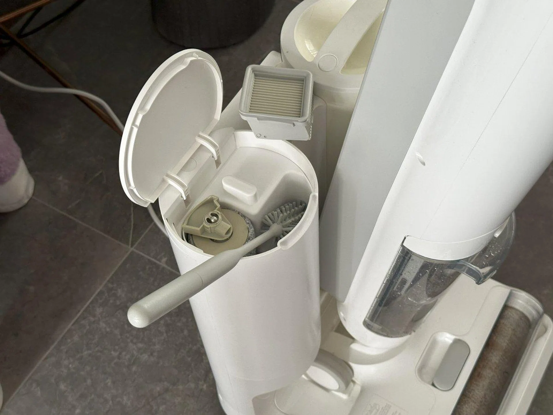 You'd think that the docking station could be put to better use than just storage for spare parts.