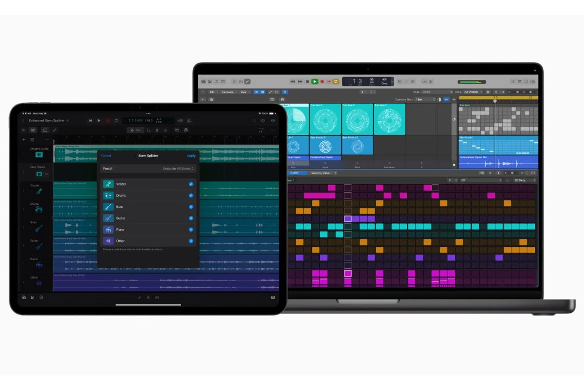 These new features are coming to Logic Pro 11.2 for Mac and Logic Pro 2.2 for iPad. Photo: Apple