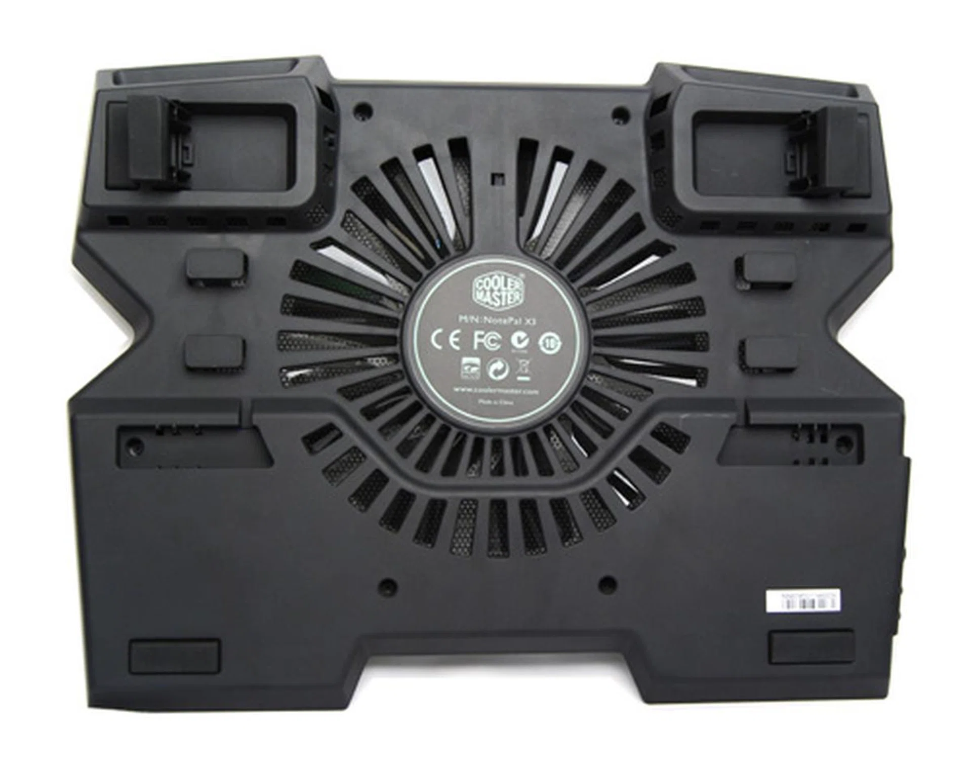 The X3 has cable management pillars but you'll have trouble reaching them.