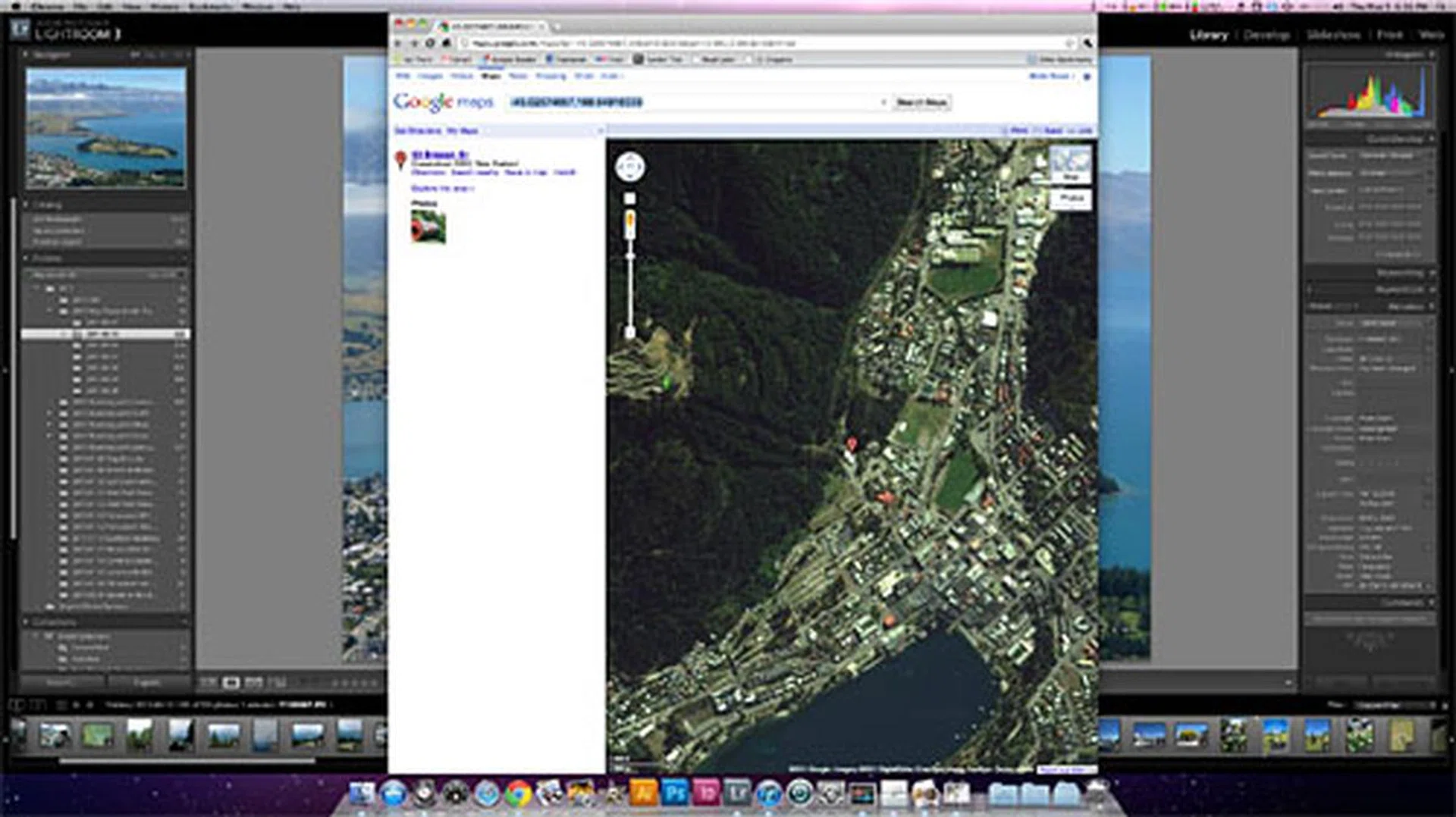 Software like Lightroom or iPhoto can read the GPS co-ordinates embedded in your tagged photos and show you where in the world you were when you shot them.