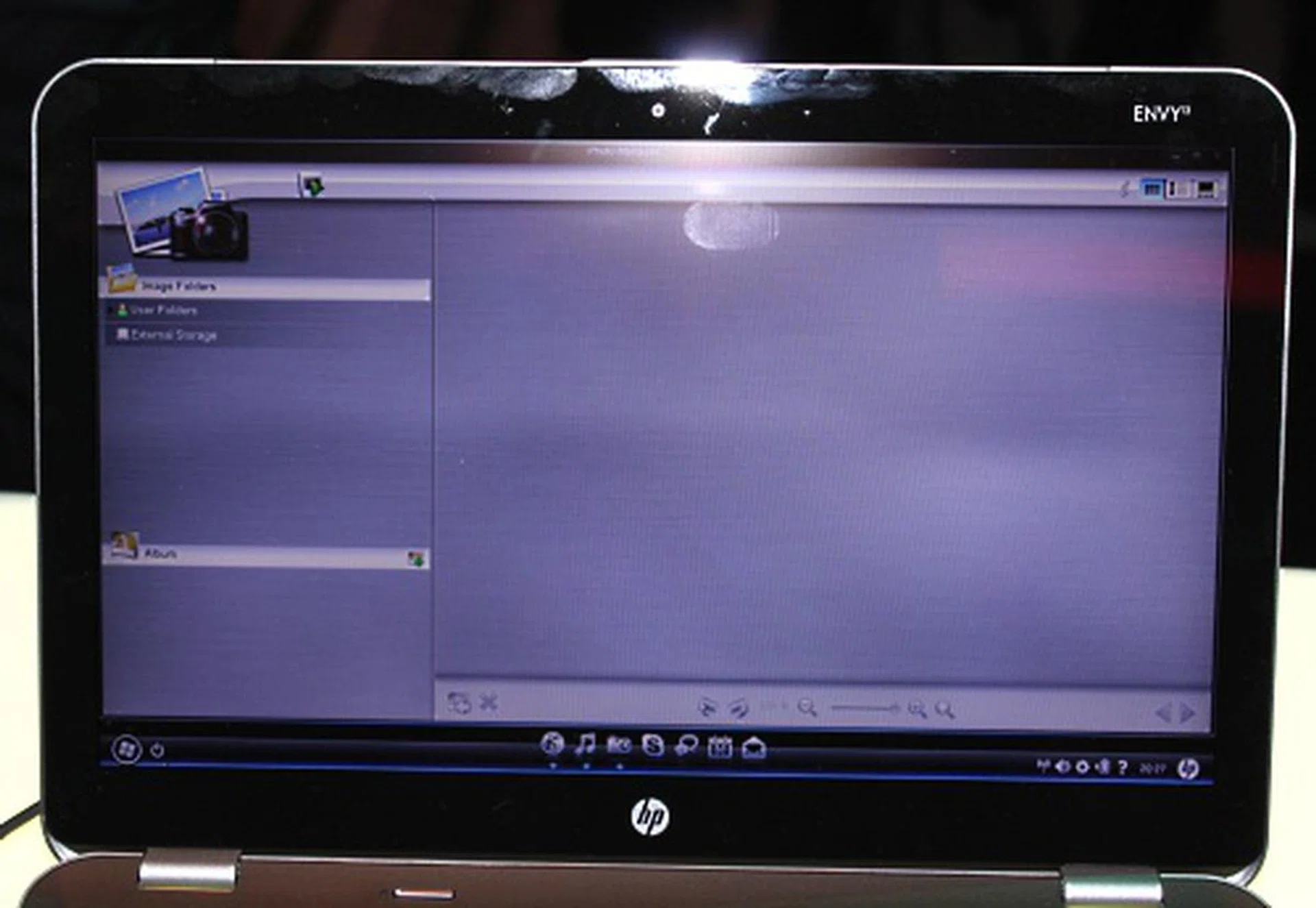 HP's custom Linux based interface, QuickWeb.