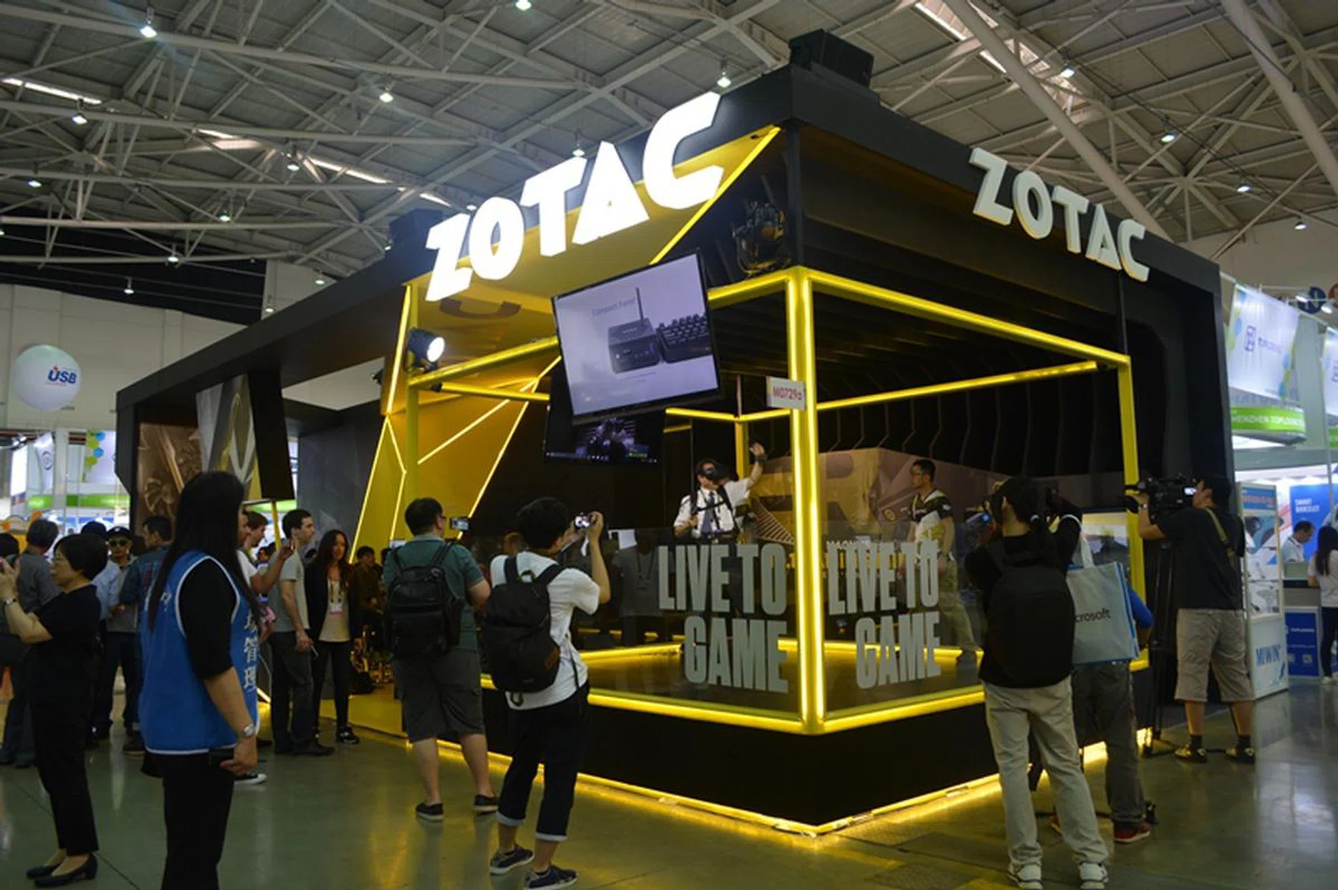 The Zotac booth at Computex 2017.