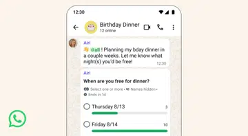 The smarter poll function in WhatsApp Group Chat.