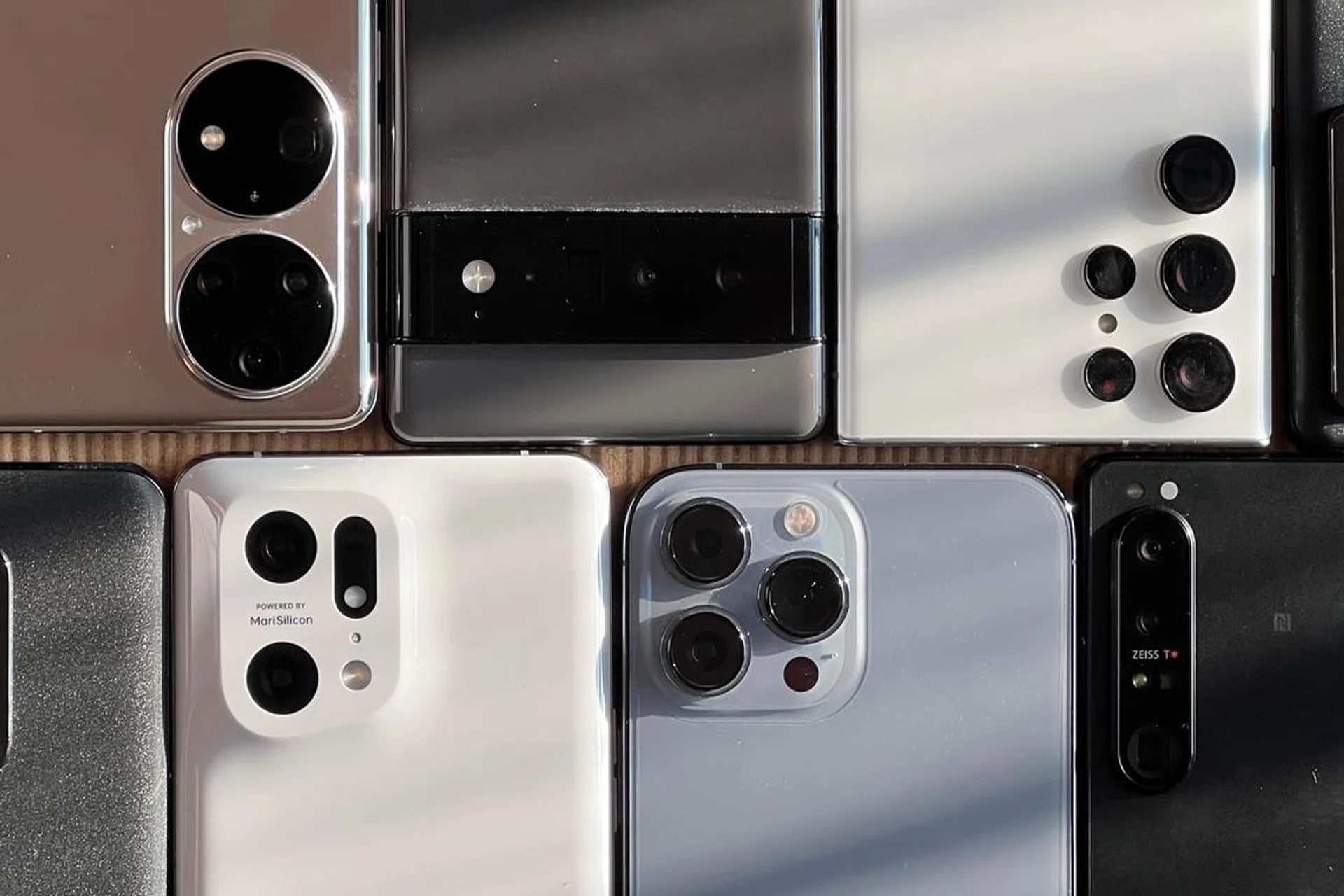 Our 2022 shootout contenders showing off their rear cameras.