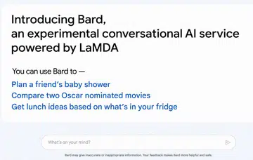 Ask Bard anything. Image source: Alphabet.