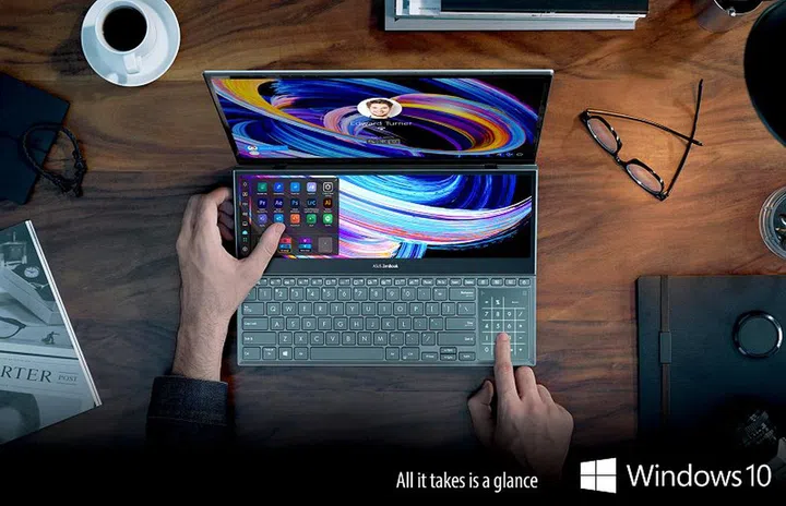 Chalking up yet another convenience feature, passwords are optional on this laptop... simply use your face to log in securely thanks to the Windows Hello supported IR webcam on the ZenBook Pro Duo 15 OLED and Windows 10 operating system.