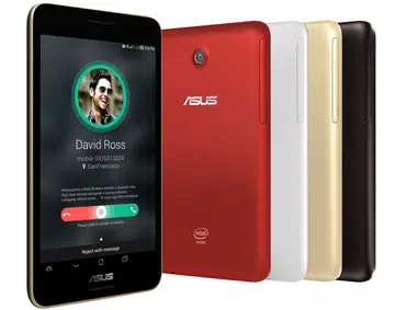 The ASUS Fonepad 7 is available in black, white, gold and red. <br>Image source: ASUS