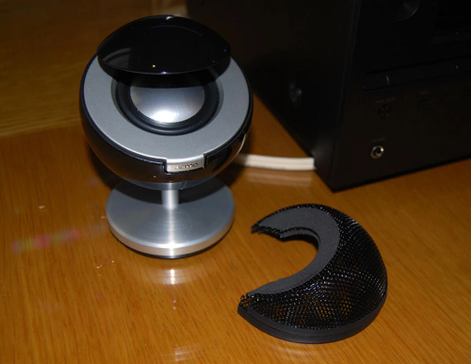 All Jamo 360 Series speakers come with a detachable grill. While it offers no acoustic benefits or improvements, it will help keep the speakers protected from dust.