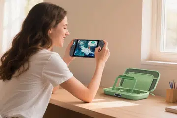 The Belkin Charging Case Pro for the Nintendo Switch 2 doubles as a stand.